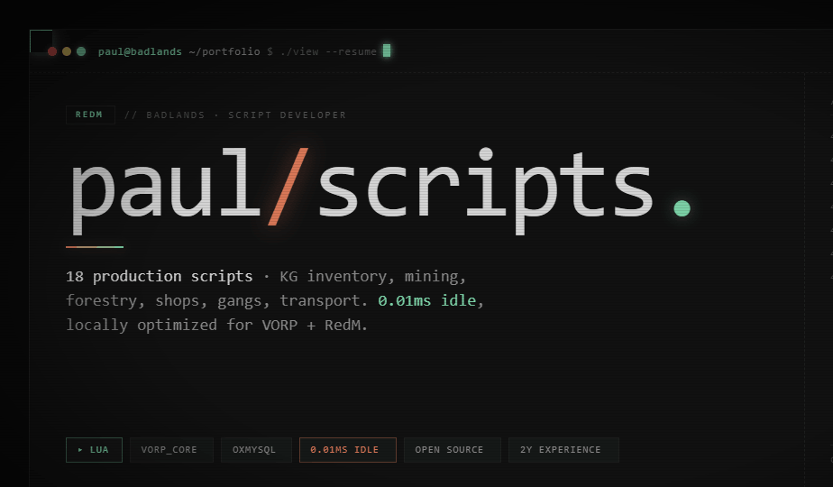 paul/scripts — RedM Developer